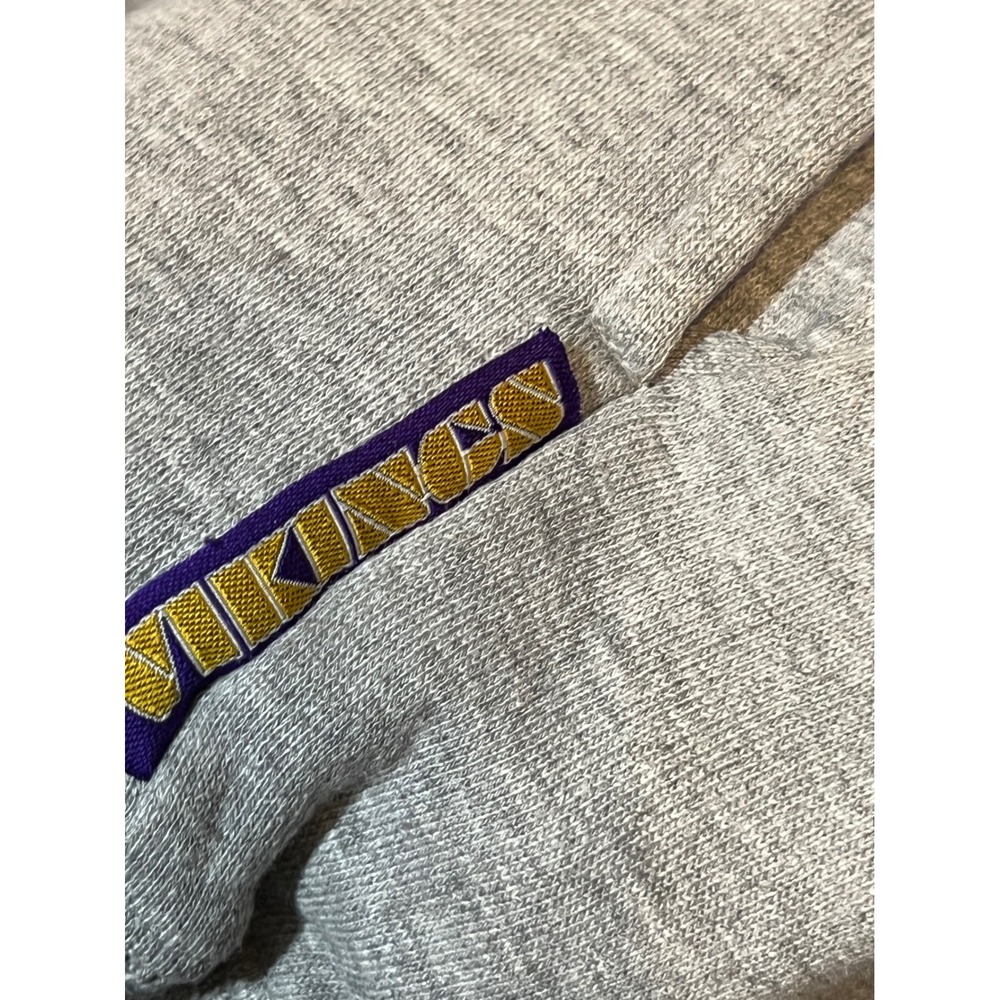 Lee Sport Minnesota‎ Vikings Hoodie NFL Football Gray Purple Gold Mens - Picture 7 of 9